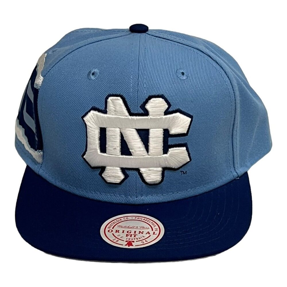 Mitchell & Ness Univ. of North Carolina UNC Blue Jumbotron Snapback Cap Hat NWT